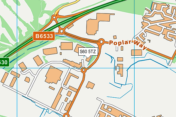S60 5TZ map - OS VectorMap District (Ordnance Survey) S60 5TZ map - OS VectorMap District (Ordnance Survey)