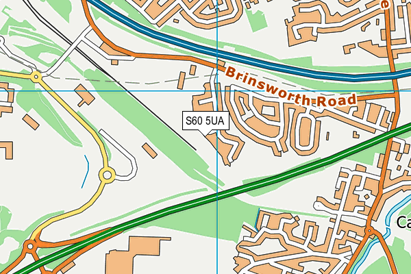 S60 5UA map - OS VectorMap District (Ordnance Survey)
