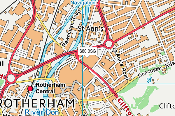 S60 9SG map - OS VectorMap District (Ordnance Survey) S60 9SG map - OS VectorMap District (Ordnance Survey)