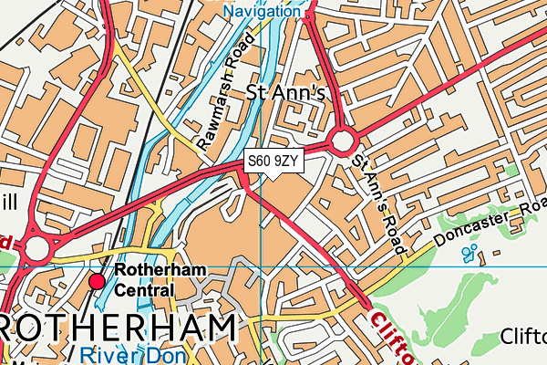 S60 9ZY map - OS VectorMap District (Ordnance Survey) S60 9ZY map - OS VectorMap District (Ordnance Survey)