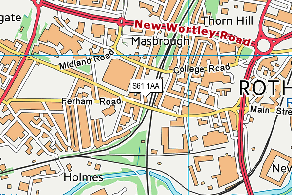 S61 1AA map - OS VectorMap District (Ordnance Survey) S61 1AA map - OS VectorMap District (Ordnance Survey)