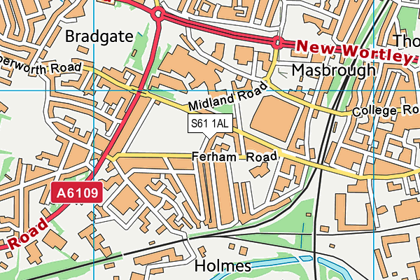 S61 1AL map - OS VectorMap District (Ordnance Survey) S61 1AL map - OS VectorMap District (Ordnance Survey)
