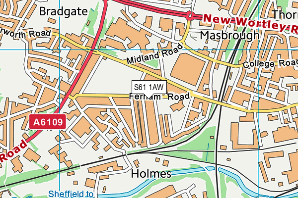S61 1AW map - OS VectorMap District (Ordnance Survey) S61 1AW map - OS VectorMap District (Ordnance Survey)