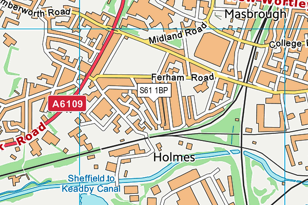 S61 1BP map - OS VectorMap District (Ordnance Survey) S61 1BP map - OS VectorMap District (Ordnance Survey)