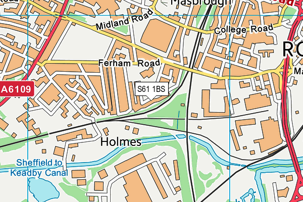 S61 1BS map - OS VectorMap District (Ordnance Survey) S61 1BS map - OS VectorMap District (Ordnance Survey)