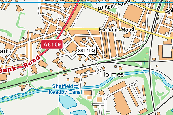 S61 1DQ map - OS VectorMap District (Ordnance Survey) S61 1DQ map - OS VectorMap District (Ordnance Survey)