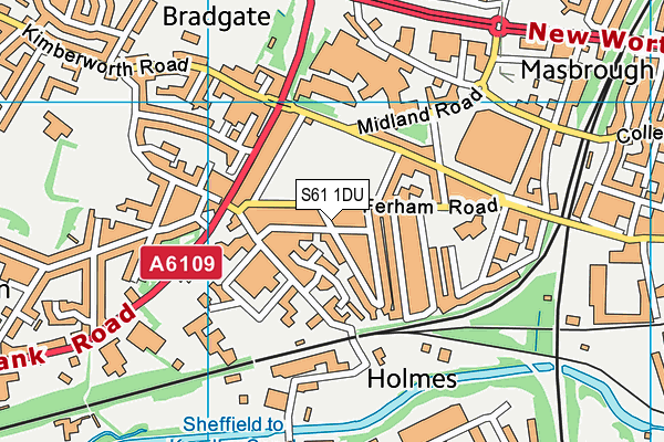 S61 1DU map - OS VectorMap District (Ordnance Survey) S61 1DU map - OS VectorMap District (Ordnance Survey)