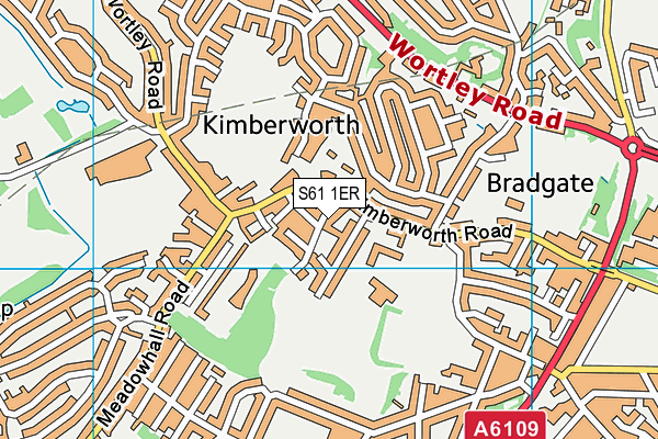S61 1ER map - OS VectorMap District (Ordnance Survey) S61 1ER map - OS VectorMap District (Ordnance Survey)