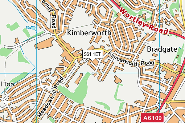 S61 1ET map - OS VectorMap District (Ordnance Survey) S61 1ET map - OS VectorMap District (Ordnance Survey)