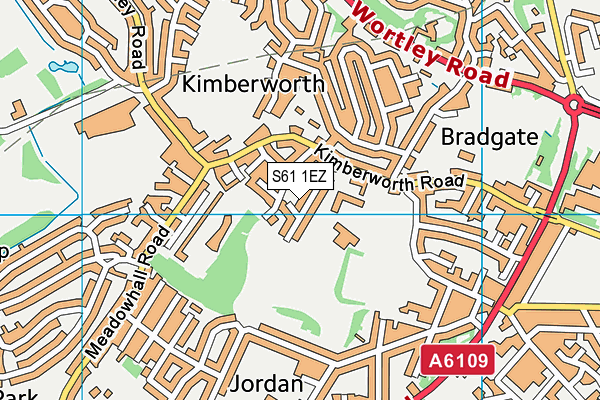 S61 1EZ map - OS VectorMap District (Ordnance Survey) S61 1EZ map - OS VectorMap District (Ordnance Survey)