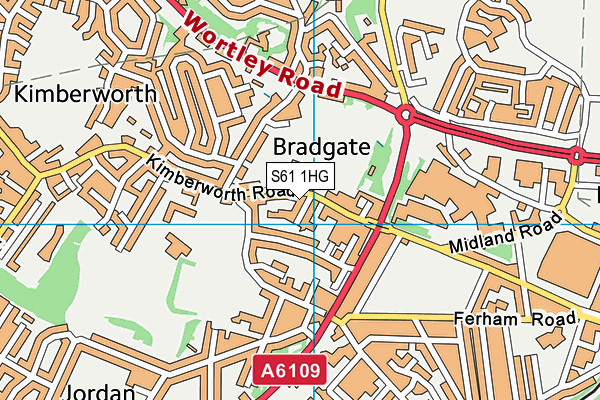 S61 1HG map - OS VectorMap District (Ordnance Survey)