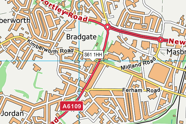 S61 1HH map - OS VectorMap District (Ordnance Survey) S61 1HH map - OS VectorMap District (Ordnance Survey)