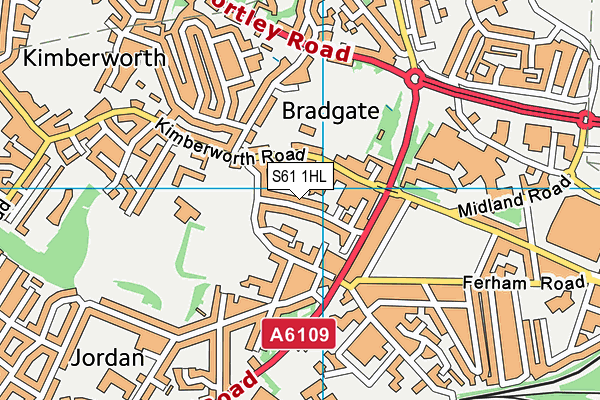 S61 1HL map - OS VectorMap District (Ordnance Survey) S61 1HL map - OS VectorMap District (Ordnance Survey)