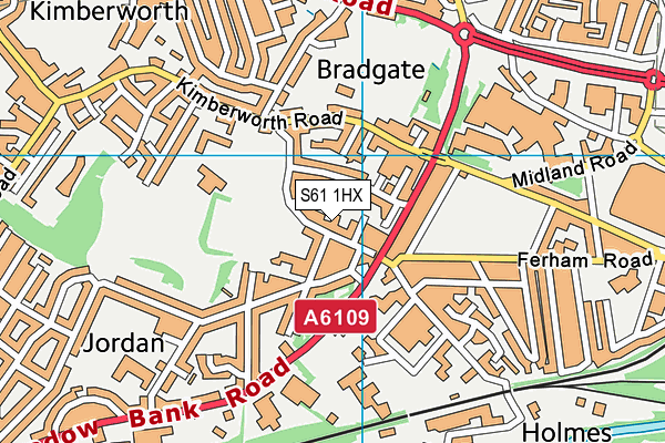 S61 1HX map - OS VectorMap District (Ordnance Survey) S61 1HX map - OS VectorMap District (Ordnance Survey)