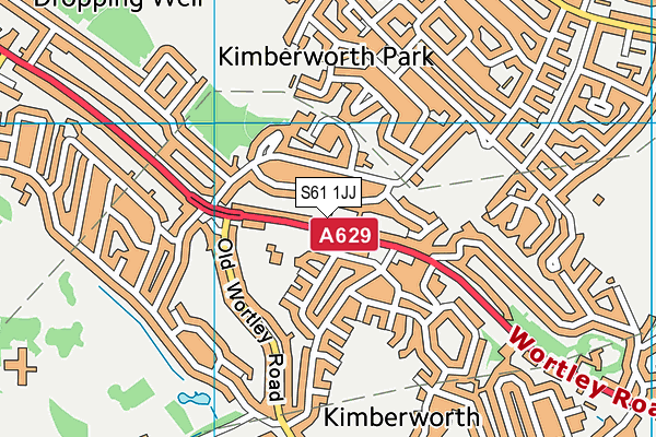 S61 1JJ map - OS VectorMap District (Ordnance Survey) S61 1JJ map - OS VectorMap District (Ordnance Survey)