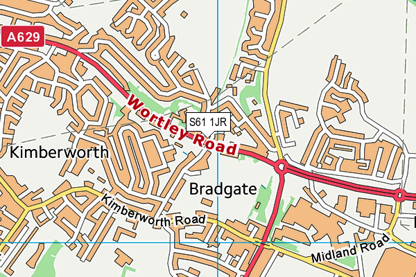 S61 1JR map - OS VectorMap District (Ordnance Survey) S61 1JR map - OS VectorMap District (Ordnance Survey)