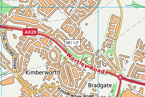 S61 1JT map - OS VectorMap District (Ordnance Survey) S61 1JT map - OS VectorMap District (Ordnance Survey)
