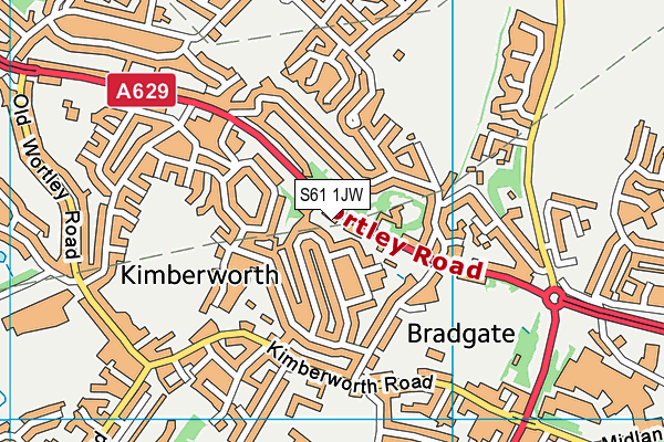 S61 1JW map - OS VectorMap District (Ordnance Survey) S61 1JW map - OS VectorMap District (Ordnance Survey)