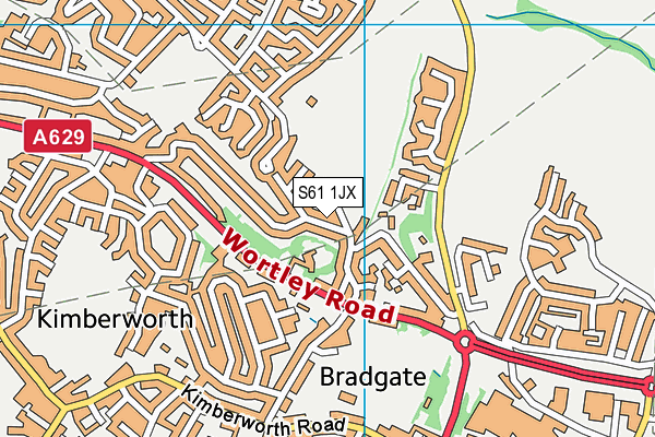 S61 1JX map - OS VectorMap District (Ordnance Survey) S61 1JX map - OS VectorMap District (Ordnance Survey)