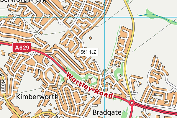 S61 1JZ map - OS VectorMap District (Ordnance Survey) S61 1JZ map - OS VectorMap District (Ordnance Survey)