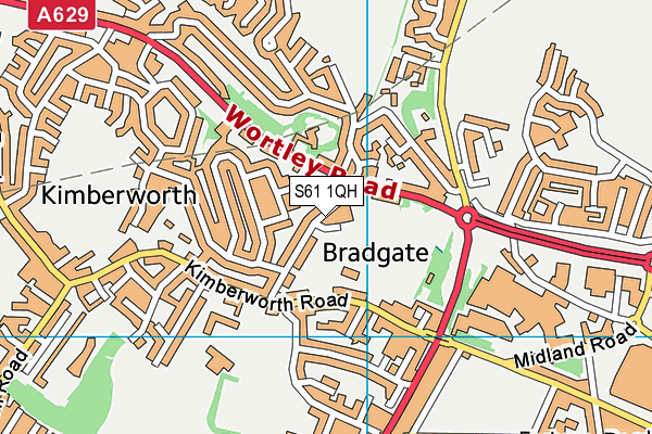 S61 1QH map - OS VectorMap District (Ordnance Survey) S61 1QH map - OS VectorMap District (Ordnance Survey)