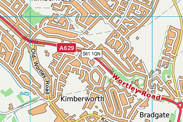 S61 1QN map - OS VectorMap District (Ordnance Survey)
