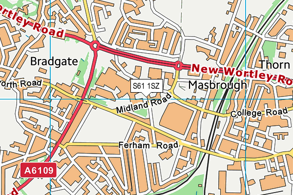 S61 1SZ map - OS VectorMap District (Ordnance Survey) S61 1SZ map - OS VectorMap District (Ordnance Survey)