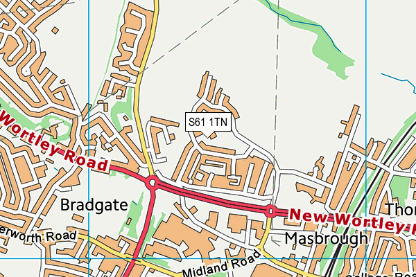 S61 1TN map - OS VectorMap District (Ordnance Survey) S61 1TN map - OS VectorMap District (Ordnance Survey)