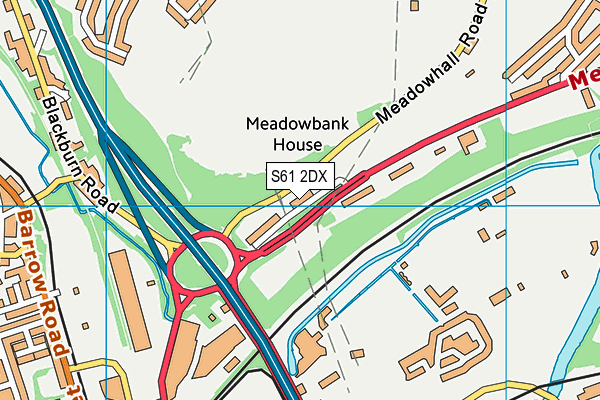 S61 2DX map - OS VectorMap District (Ordnance Survey) S61 2DX map - OS VectorMap District (Ordnance Survey)