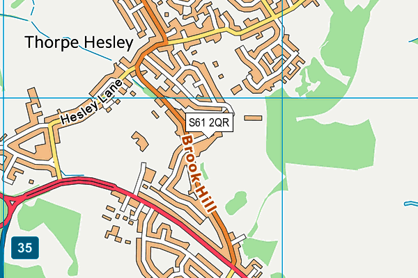 S61 2QR map - OS VectorMap District (Ordnance Survey)
