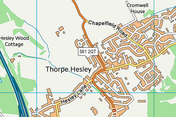 S61 2QT map - OS VectorMap District (Ordnance Survey)