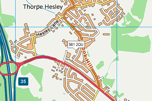 S61 2QU map - OS VectorMap District (Ordnance Survey) S61 2QU map - OS VectorMap District (Ordnance Survey)