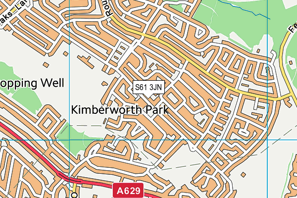 S61 3JN map - OS VectorMap District (Ordnance Survey) S61 3JN map - OS VectorMap District (Ordnance Survey)