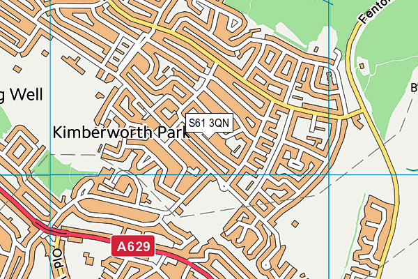 S61 3QN map - OS VectorMap District (Ordnance Survey) S61 3QN map - OS VectorMap District (Ordnance Survey)