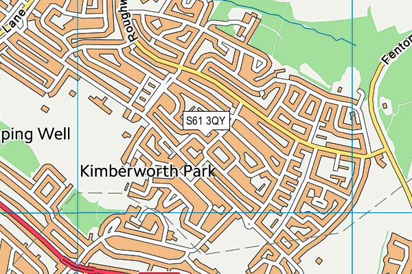 S61 3QY map - OS VectorMap District (Ordnance Survey)
