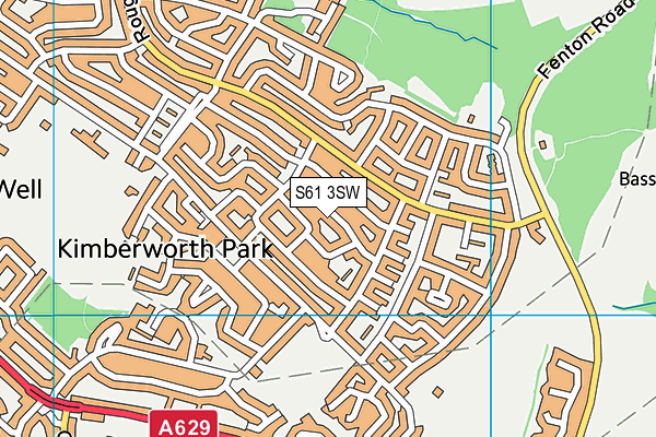 S61 3SW map - OS VectorMap District (Ordnance Survey) S61 3SW map - OS VectorMap District (Ordnance Survey)