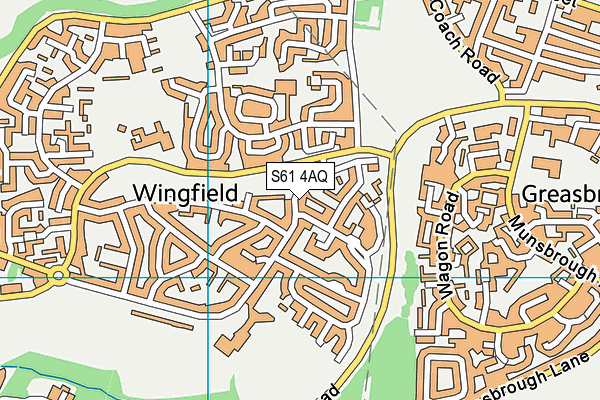 S61 4AQ map - OS VectorMap District (Ordnance Survey) S61 4AQ map - OS VectorMap District (Ordnance Survey)