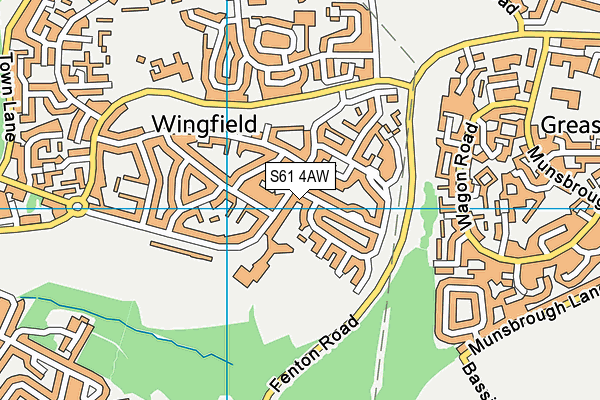 S61 4AW map - OS VectorMap District (Ordnance Survey) S61 4AW map - OS VectorMap District (Ordnance Survey)