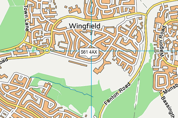 S61 4AX map - OS VectorMap District (Ordnance Survey) S61 4AX map - OS VectorMap District (Ordnance Survey)