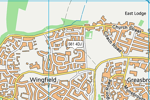 S61 4DJ map - OS VectorMap District (Ordnance Survey) S61 4DJ map - OS VectorMap District (Ordnance Survey)