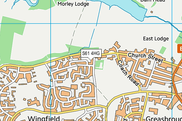 S61 4HG map - OS VectorMap District (Ordnance Survey) S61 4HG map - OS VectorMap District (Ordnance Survey)