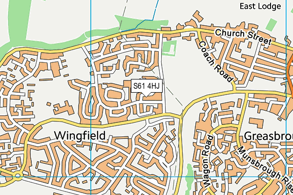 S61 4HJ map - OS VectorMap District (Ordnance Survey) S61 4HJ map - OS VectorMap District (Ordnance Survey)
