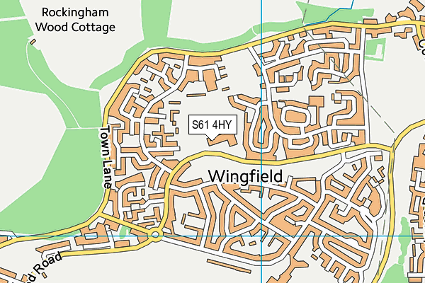 S61 4HY map - OS VectorMap District (Ordnance Survey) S61 4HY map - OS VectorMap District (Ordnance Survey)