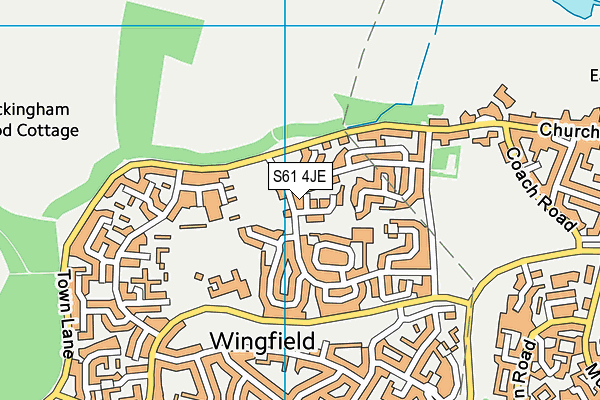 S61 4JE map - OS VectorMap District (Ordnance Survey) S61 4JE map - OS VectorMap District (Ordnance Survey)