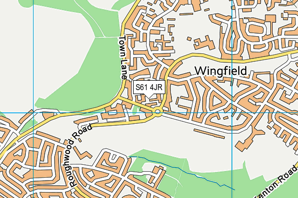 S61 4JR map - OS VectorMap District (Ordnance Survey) S61 4JR map - OS VectorMap District (Ordnance Survey)