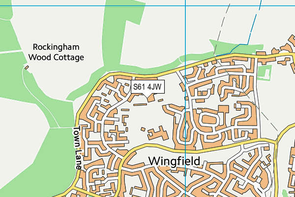 S61 4JW map - OS VectorMap District (Ordnance Survey) S61 4JW map - OS VectorMap District (Ordnance Survey)
