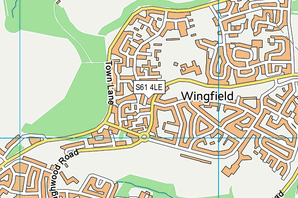 S61 4LE map - OS VectorMap District (Ordnance Survey) S61 4LE map - OS VectorMap District (Ordnance Survey)
