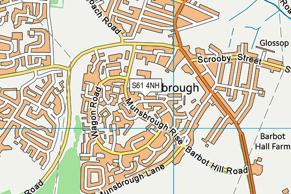 S61 4NH map - OS VectorMap District (Ordnance Survey) S61 4NH map - OS VectorMap District (Ordnance Survey)