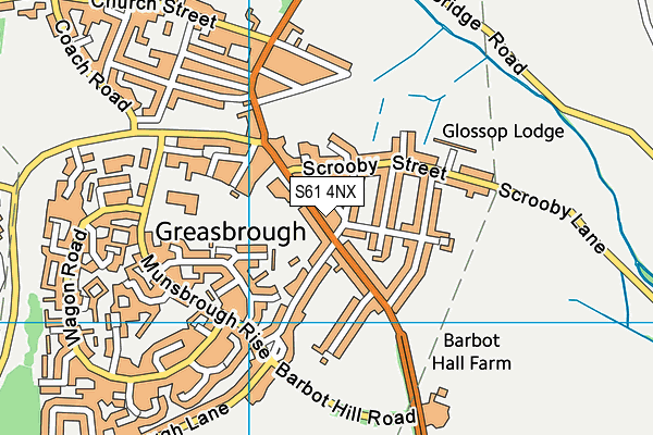S61 4NX map - OS VectorMap District (Ordnance Survey) S61 4NX map - OS VectorMap District (Ordnance Survey)