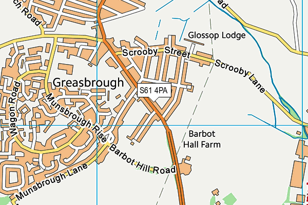 S61 4PA map - OS VectorMap District (Ordnance Survey) S61 4PA map - OS VectorMap District (Ordnance Survey)
